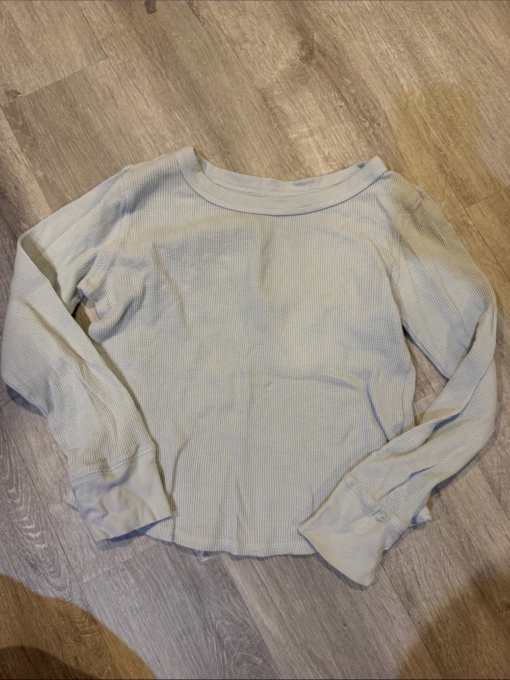 Old Navy Light Gray Ribbed Long-Sleeve Tee - Kids